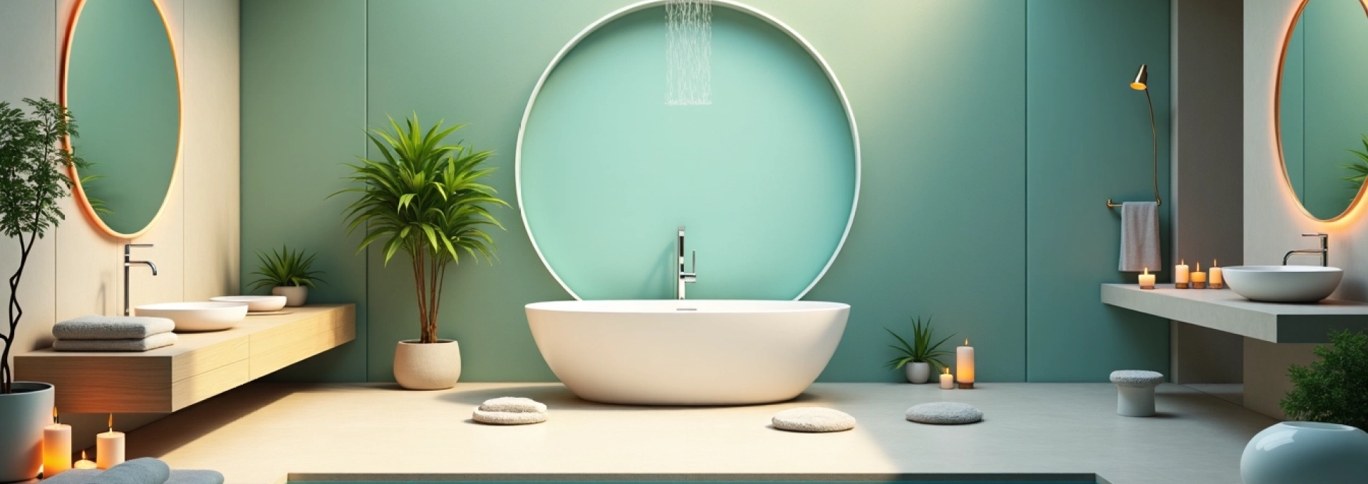 cuarto de baño en un espacio zen